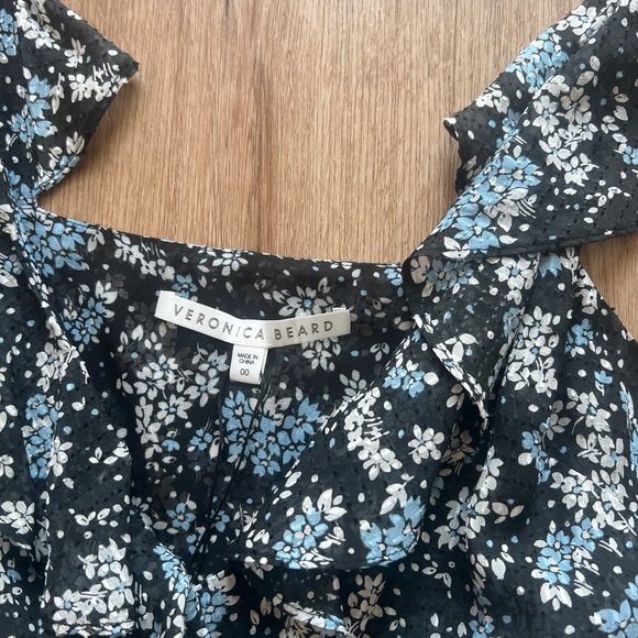 Veronica Beard Amal Floral Midi Sleeveless Dress - Picture 5 of 7